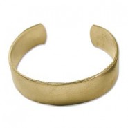 DQ Metalen armband Cuff vlak ¾ Inch - Raw brass